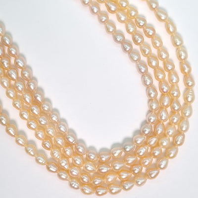 Perla Cultivada 4-6 mm. por tira O2503